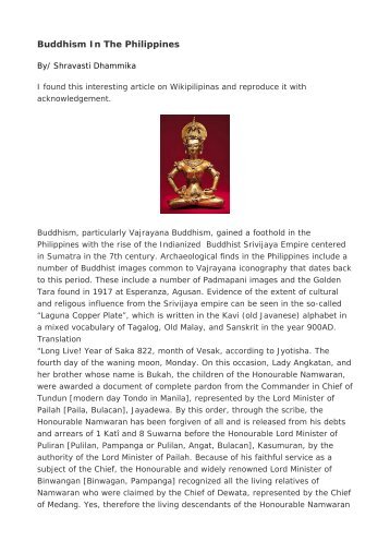 Buddhism In The Philippines - Philippine Culture: Overview Culture