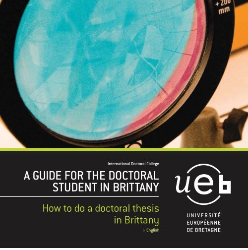 a guide for the doctoral student in brittany - Université de Rennes 1