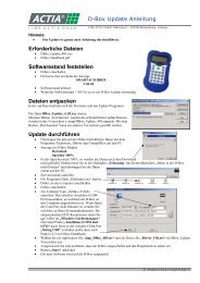 D-Box Update Anleitung Erforderliche Dateien ... - F+T Service