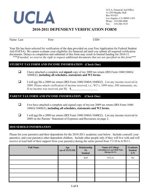 w2 form ucla
10-10 dependent verification form - UCLA Financial Aid ... w2 form ucla
10-10 dependent verification form - UCLA Financial Aid ...