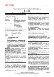 MATERIAL SAFETY DATA SHEET (MSDS) R404A - Afrox