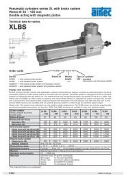 Pneumatic cylinders series XL with brake system Piston-Ã 32 â 125 ...