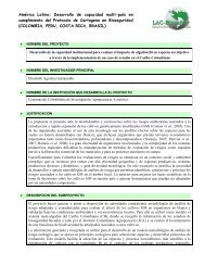 Impacto en organismos NO BLANCO Colombia - LAC Biosafety