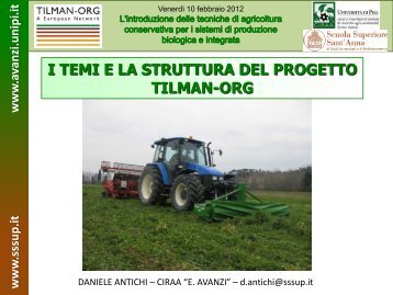 I temi e la strutture del progetto - Daniele Antichi