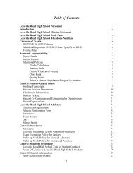 LRHS Student Handbook - Leesville Road High School