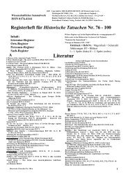 Registerheft fuer Historische Tatsachen Nr. 76-100