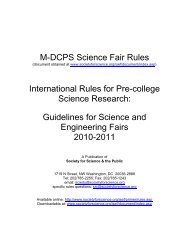 Guidelines for Science and Engineering Fairs 201 - the Science ...