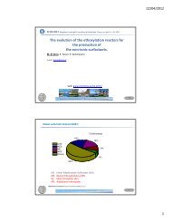 The evolution of the ethoxylation reactors for the production of the ...