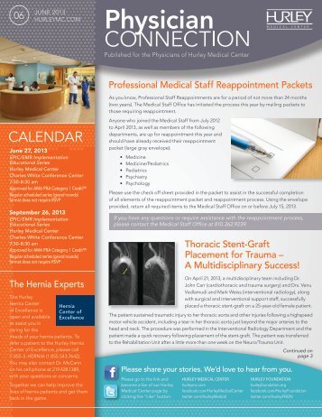 June - Hurley Medical Center Education & Research