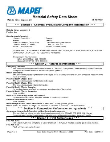 MSDS Sheet