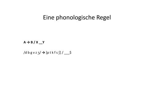 Regelbasierte vs. constrainstbasierte Phonologie