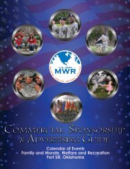 Commercial Sponsorship & Advertising Guide - Fort Sill MWR