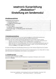 Weatronic Modulationseinstellung - RC-Network Wiki