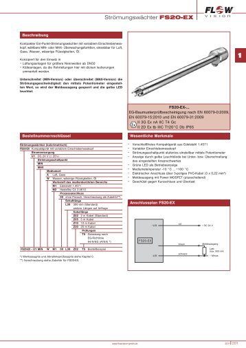 StrÃ¶mungswÃ¤chter FS20-EX FS20-EX - FlowVision GmbH