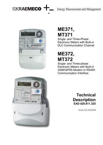 (MT375) - Technical Description - Iskraemeco UK