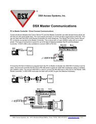 DSX Master Communications - DSX Access Systems, Inc.