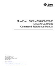 Sun Fireâ¢ 6800/4810/4800/3800 System Controller Command ...