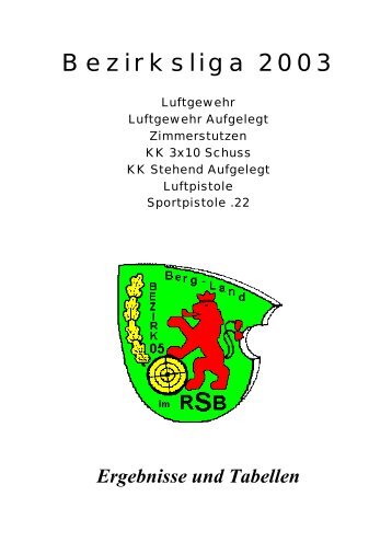 Bezirksliga 2003 - ohligser-sg.de