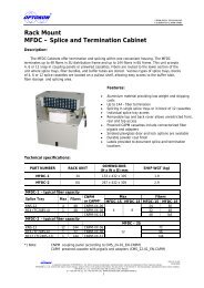 Rack Mount MFDC – Splice and Termination Cabinet