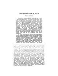 FIRST AMENDMENT ARCHITECTURE - Wisconsin Law Review