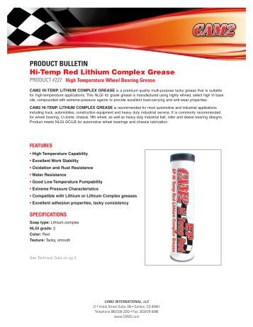 multipurpose lithium grease National Refrigeration Products