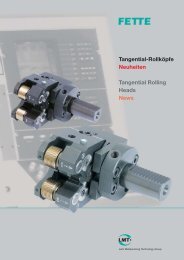 Entwickelt für Feingewinde Tangential rolling head T 220F