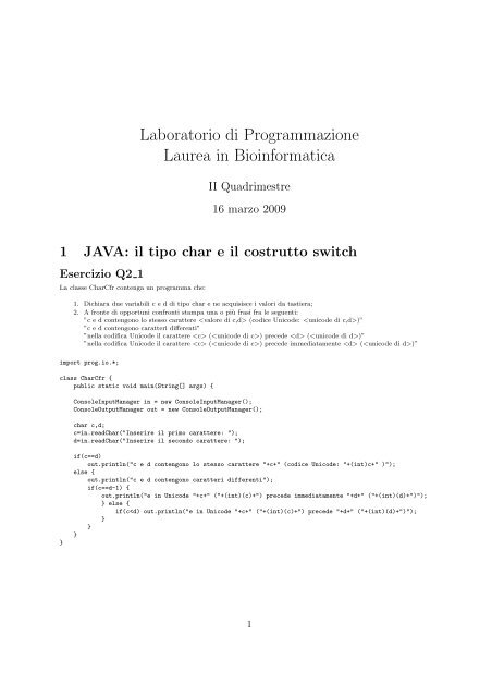 Soluzioni Esercizi Q2 (pdf, it, 131 KB, 3/23/09)