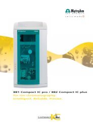 881 Compact IC pro / 882 Compact IC plus for ion chromatography ...