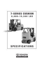 7-SERIES CUSHION SPECIFICATIONS - Toyota Lift of Minnesota