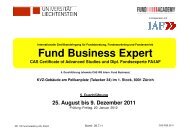 CAS Fund Business Expert - Fund Academy, Aus