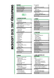 MICROSOFT EXCEL 2007 FÖRDJUPNING - Docendo