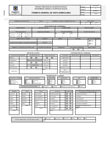 FORMATO GENERAL DE VISITA DOMICILIARIA