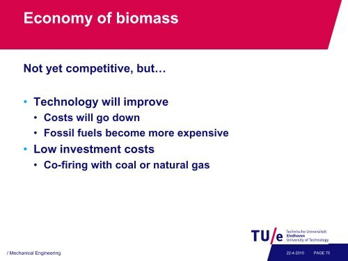 Energy from Biomass Lecture 1 - Mechanical Engineering