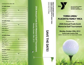 to download registration/sponsorship brochure - YMCA of Orange ...