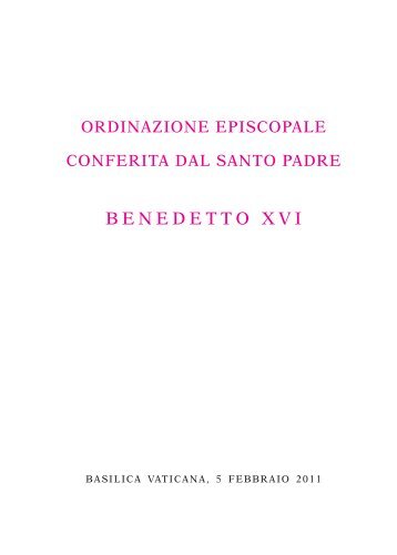 BENEDETTO XVI - La Santa Sede