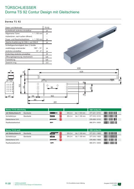 VBH Katalog Tür