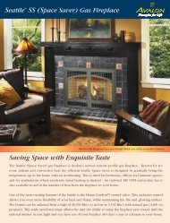 The Seattle (Space Saver) gas fireplace is Avalon's newest narrow ...