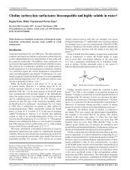 Choline carboxylate surfactants: biocompatible and highly soluble in ...