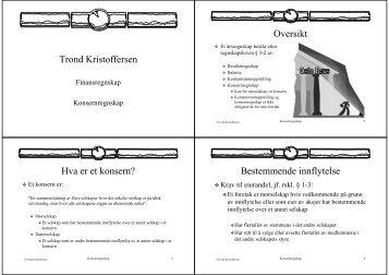 Trond Kristoffersen Oversikt Hva er et konsern ... - Fagbokforlaget