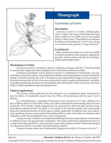 Gymnema sylvestre - Thorne Research