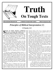 Principles of Biblical Interpretation