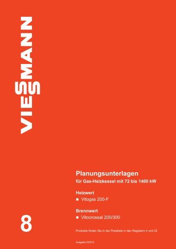 Planungsunterlagen für Gas-Heizkessel mit 72 bis ... - Viessmann