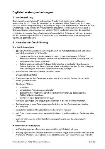 Handout digitale Leistungserhebungen â GYM Ottobrunn| pdf - Mebis