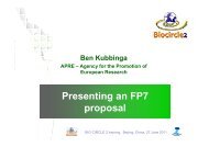 How to write an FP7 proposal - Biocircle project