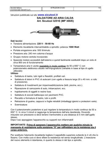 SALDATORE AD ARIA CALDA Art. Sicutool 3251E (MP 300/E)