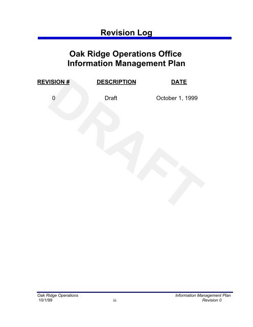 draft - DOE Oak Ridge Operations - U.S. Department of Energy