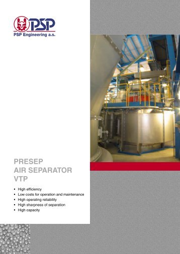PRESEP air separator VTP - PSP Engineering
