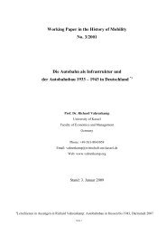 Working Paper in the History of Mobility  No. 3/2001 Die Autobahn ...