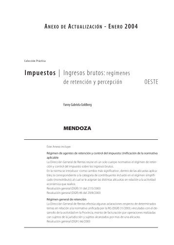 Impuestos | Ingresos brutos: - Errepar