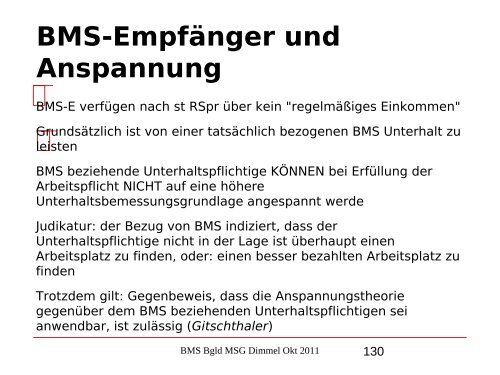 Nikolaus Dimmel: Zentrale Bereiche des BMS-Rechts